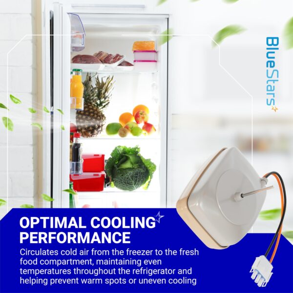 BlueStars Premium WR60X10141 Refrigerator Evaporator Fan Motor for G.E - Image 5
