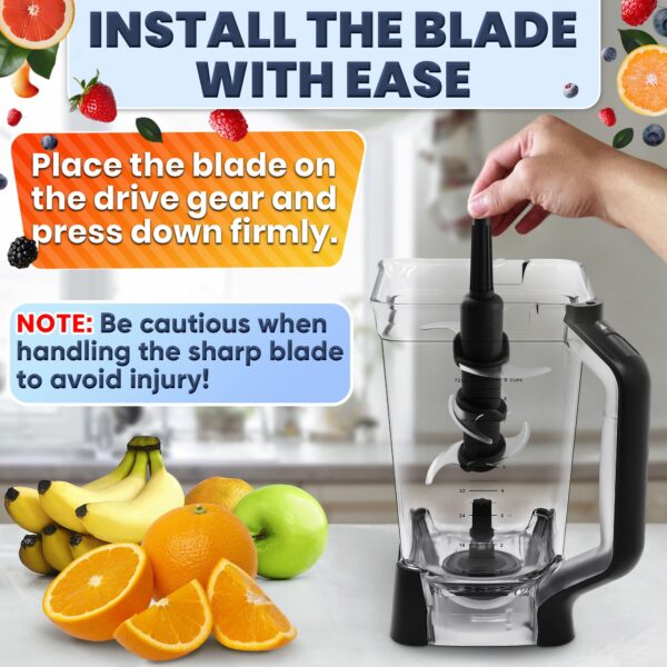 Blender Blade Replacement for 72 Oz Pitcher, Stainless Steel - Image 4