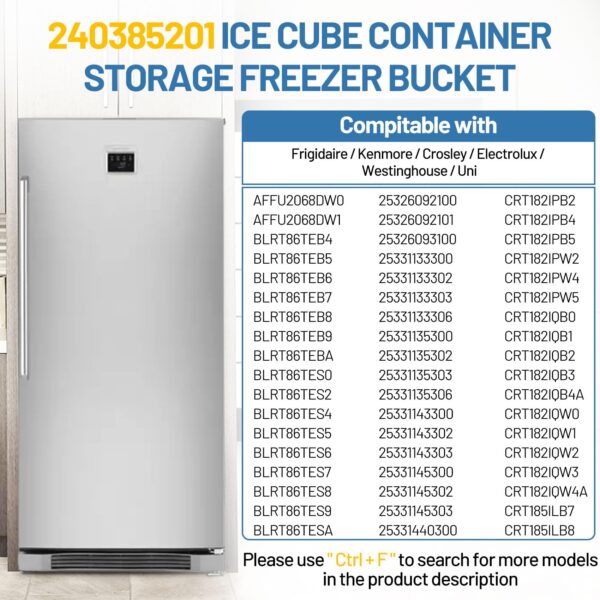 240385201 Ice Cube Container Storage Freezer Bucket - Image 7