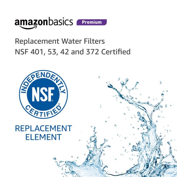 Amazon Basics Replacement Water Filter Cartridge Compatible with GE MWF Refrigerator, NSF Certified, No Leaks, Fits Perfectly, Compatible with GE and Kenmore, 3-Pack - Image 2