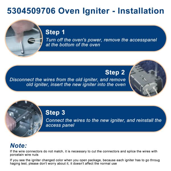 Model 790 Oven Igniter, 5304509706 Gas Oven Igniter for Gas Stove