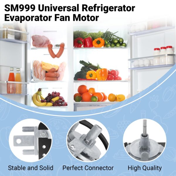 AMI PARTS SM999 Universal Refrigerator Evaporator Fan Motor - Image 4