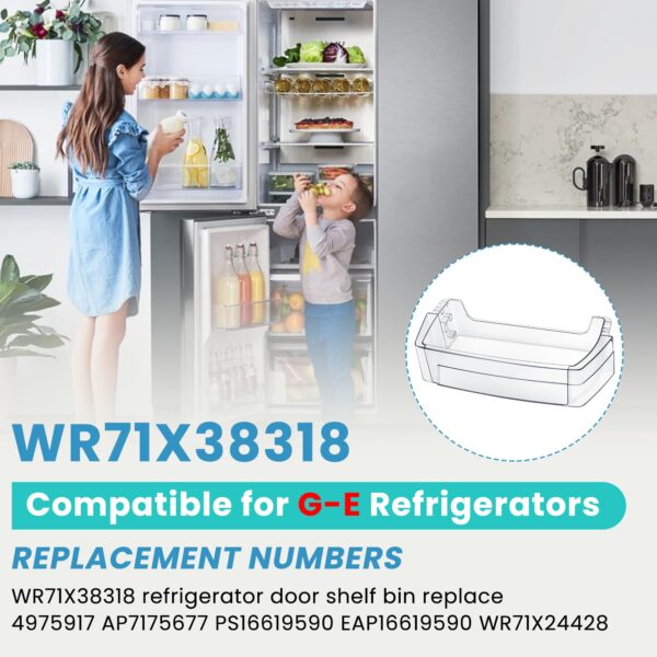 WR71X38318 Refrigerator Door Shelf Bin Compatible for G-E Refrigerator - Image 7
