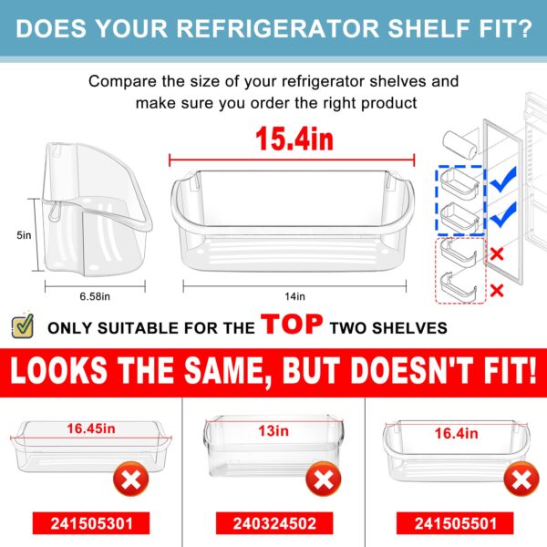 Upgraded 240356402 Refrigerator Door Bin (Length 15.38") by AMI PARTS - Image 5
