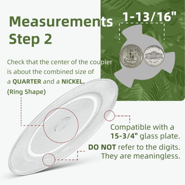 Gemroom 15.75" Microwave Turntable Plate for Whirlpool Microwave Plate - Image 5
