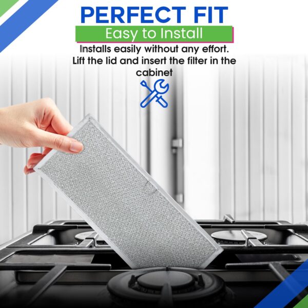 Downdraft Stovetop Filter Replacement for 71002111 Jenn Air Filter Downdraft 15.6” x 6.4” - Range Oven Filter Fits Into Jennair Downdraft Filter Vent and Protects the Stove Fan (2-Pack) - Image 3