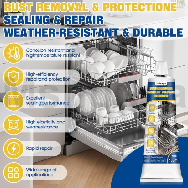 3.38 Oz Dishwasher Rack Repair Kit, High Low Temperature Pressure Resistant - Image 3