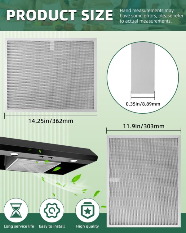 2 Pack Allure Range Hood Filter 11-3/4" x 14-1/4" by AMI PARTS - Image 5