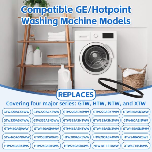 NBPLUS WH01X27538 Washer Drive Belt for GE/Hotpoint Washing Machines - Image 5