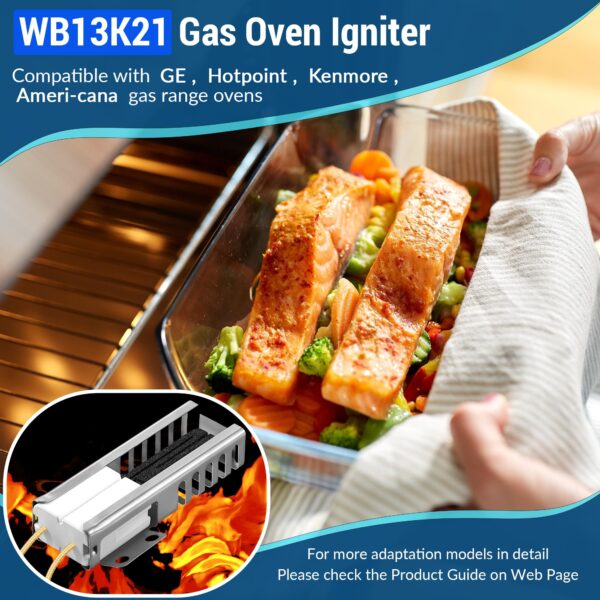 Gas Oven Igniter Compatible with WB13K21, IG9998, AP2020569 PS231280(1 Pc) - Image 2