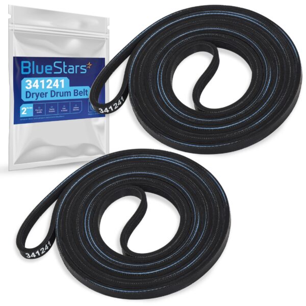 [2-Pack] BlueStars 341241 Dryer Drum Belt Compatible with Whirlpool Kenmore - Image 3