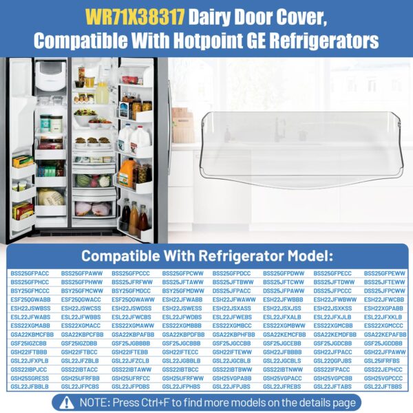 WR22X10012 WR71X38317 Refrigerator Dairy Door Compatible With Hotpoint GE - Image 7