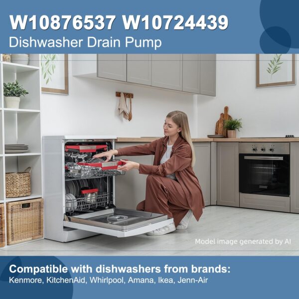 W10876537 W10724439 Dishwasher Drain Pump - Image 5