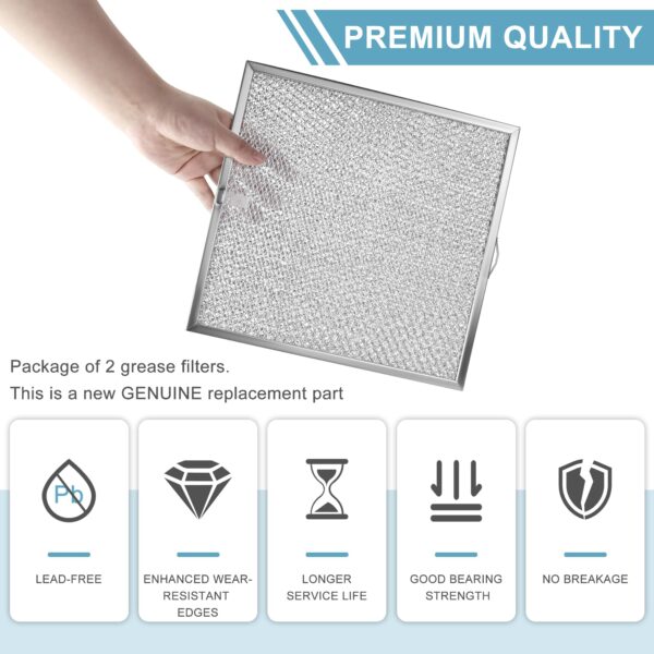 AMI PARTS 99010316 Range Hood Grease Filter 11 1/4" x 11 3/4" 2 Pack - Image 3