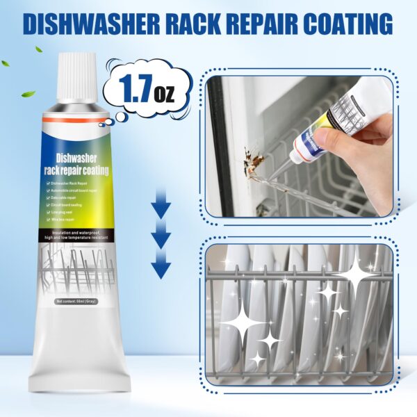 Avenuebool 1.7oz Dishwasher Rack Repair Coating,100pcs Tine Prong Caps - Image 7