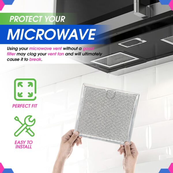 Bagean Microwave Filter 6.8" x 6.34" Fits GE WB02X11534 Oven Grease Filters - Image 3