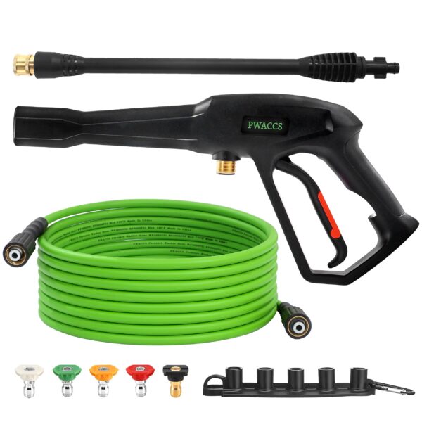 PWACCS Pressure Washer Gun and Hose Kit, 25 FT Power Washer Hose Wand - Image 2