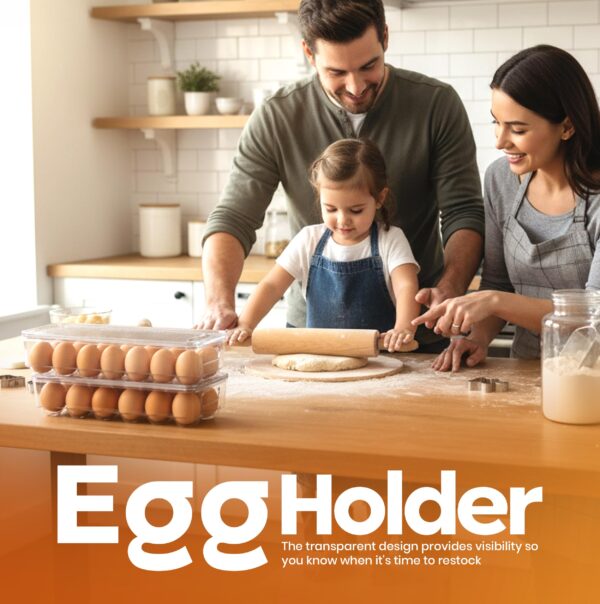 Utopia Home Egg Holder for Fridge, Stackable Egg Container, 1 Pack, Clear - Image 5