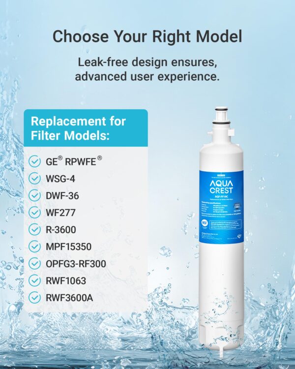 AQUA CREST AQF-FF19C Water Filter Replacement for GE® RPWFE®, 3 Pack