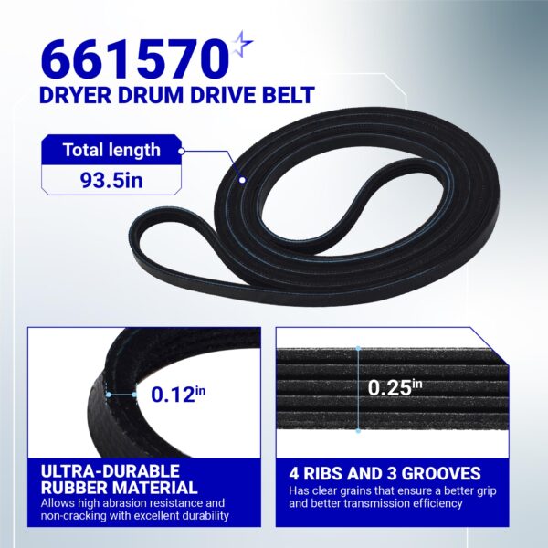 661570V 661570 & 279640 & W10837240 Dryer Drum Belt Idler Pulley Kit - Image 4