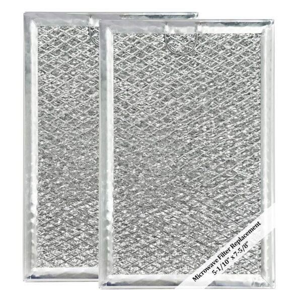 Microwave Grease Filter Replacement 5-1/8" x 7-5/8" Compatible with Over-the-Range Microwave Ovens (2 Pack）