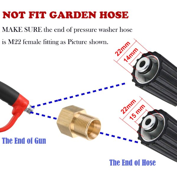 Tool Daily Deluxe Pressure Washer Gun, Replacement Wand Extension, 40 Inch - Image 2