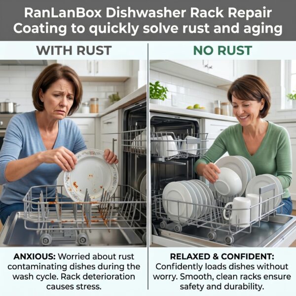 Dishwasher Rack Repair Coating, Gray Vinyl Rack Rust Touch Up Paint Kit - Image 7
