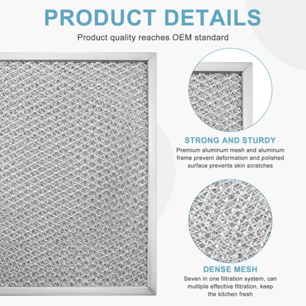 2 Pack Aluminum Range Hood filter 97006931 Replacement by AMI PARTS - Image 5