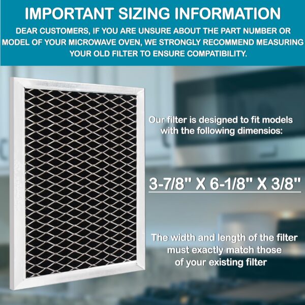 JX81J Microwave Charcoal Filter Replacement for GE WB02X11124, 4-Pack - Image 2