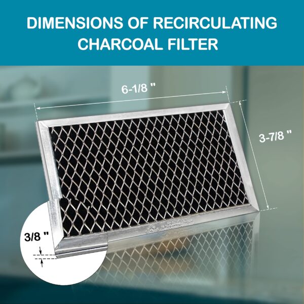 JX81J Microwave Charcoal Filter Replacement for GE WB02X11124, 4-Pack