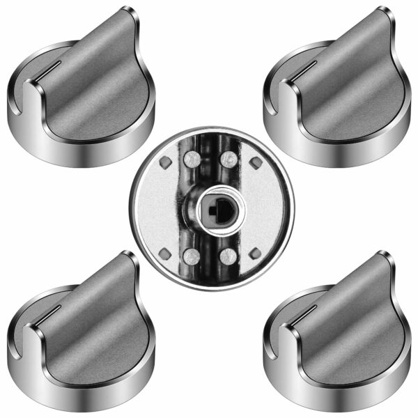 TOMOON 𝗦𝘁𝗮𝗶𝗻𝗹𝗲𝘀𝘀 𝗦𝘁𝗲𝗲𝗹 W10594481 Gas Range Stove Knobs