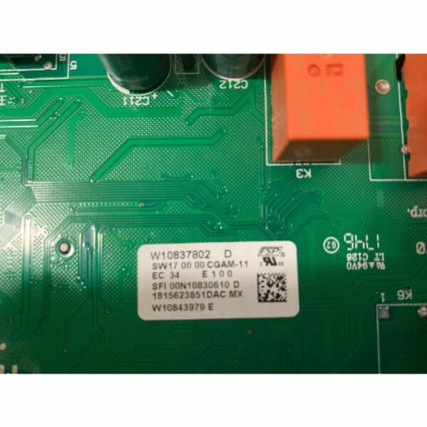 WHIRLPOOL Control Electric Panel PART # W10837802 - Image 2