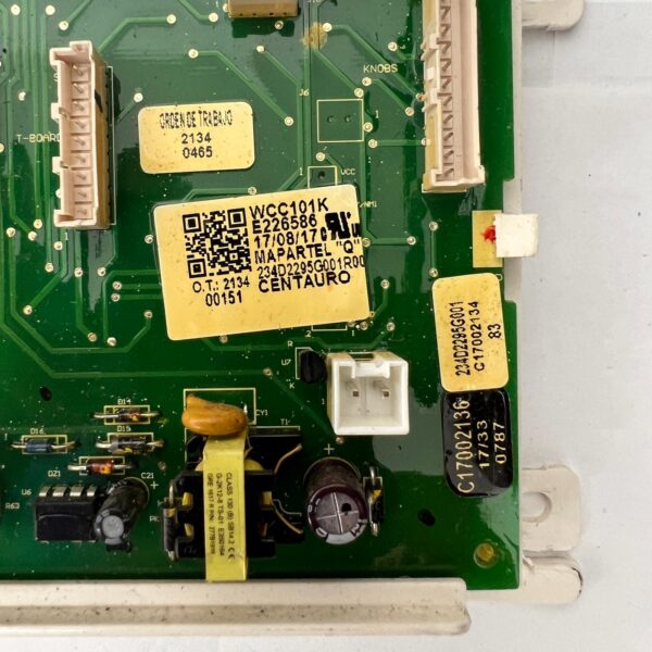 GE Washer Control Board Part WCC101K E226586 234D2295G001 - Image 2
