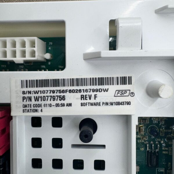 Whirlpool Washer Control Board W10779756 REV F - Image 4