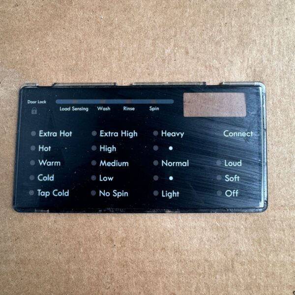 Kenmore Washer Overlay Black