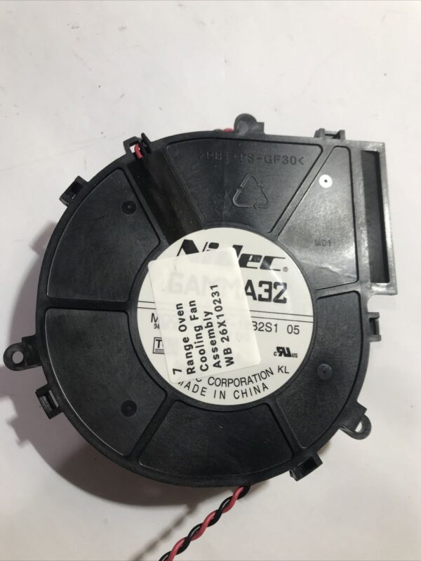 GE Range Oven Cooling Fan Assembly WB26X10231